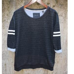 Maison Scotch by Scotch & Soda Striped Sleeve Sweatshirt Women’s Size 1/2 Small